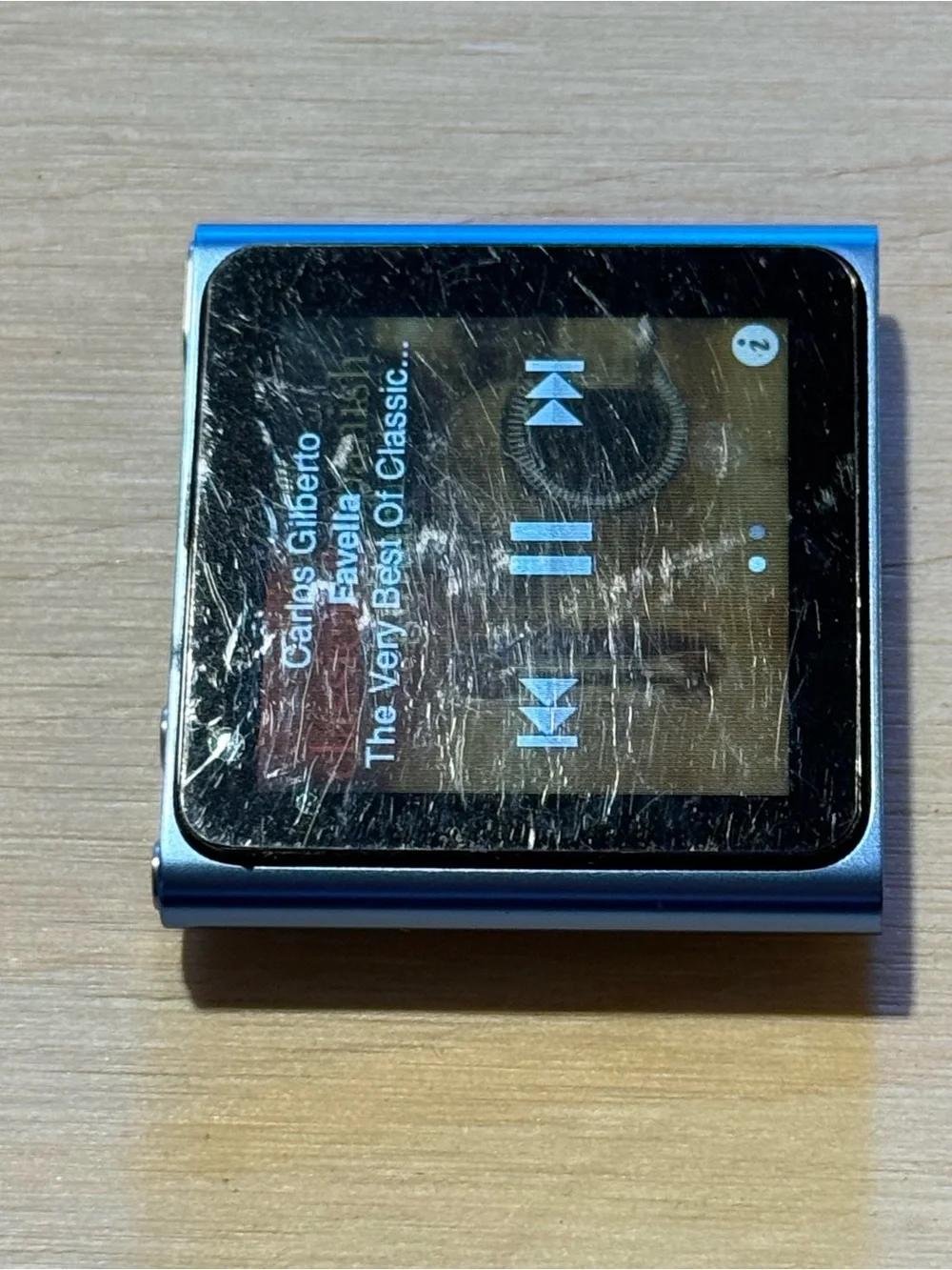 iPod Nano 6thGen 8GB Blue Model:A1366 Tested Good Batt w/Char-722Songs Read Blw!